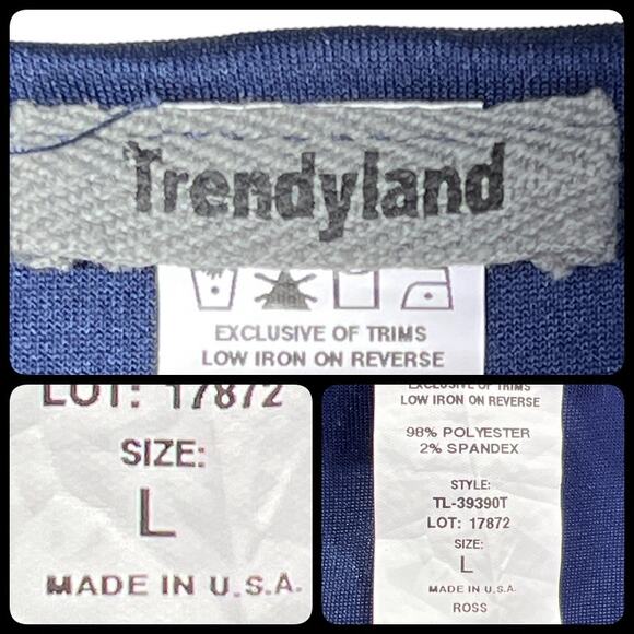 Trendyland Cap Sleeve Scoop Neck Pull On Midi Dress Size Large Navy Blue - Picture 8 of 12